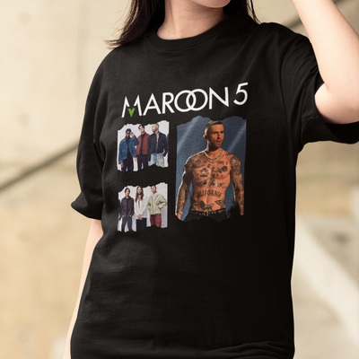 Camiseta Básica Maroon 5 Collage