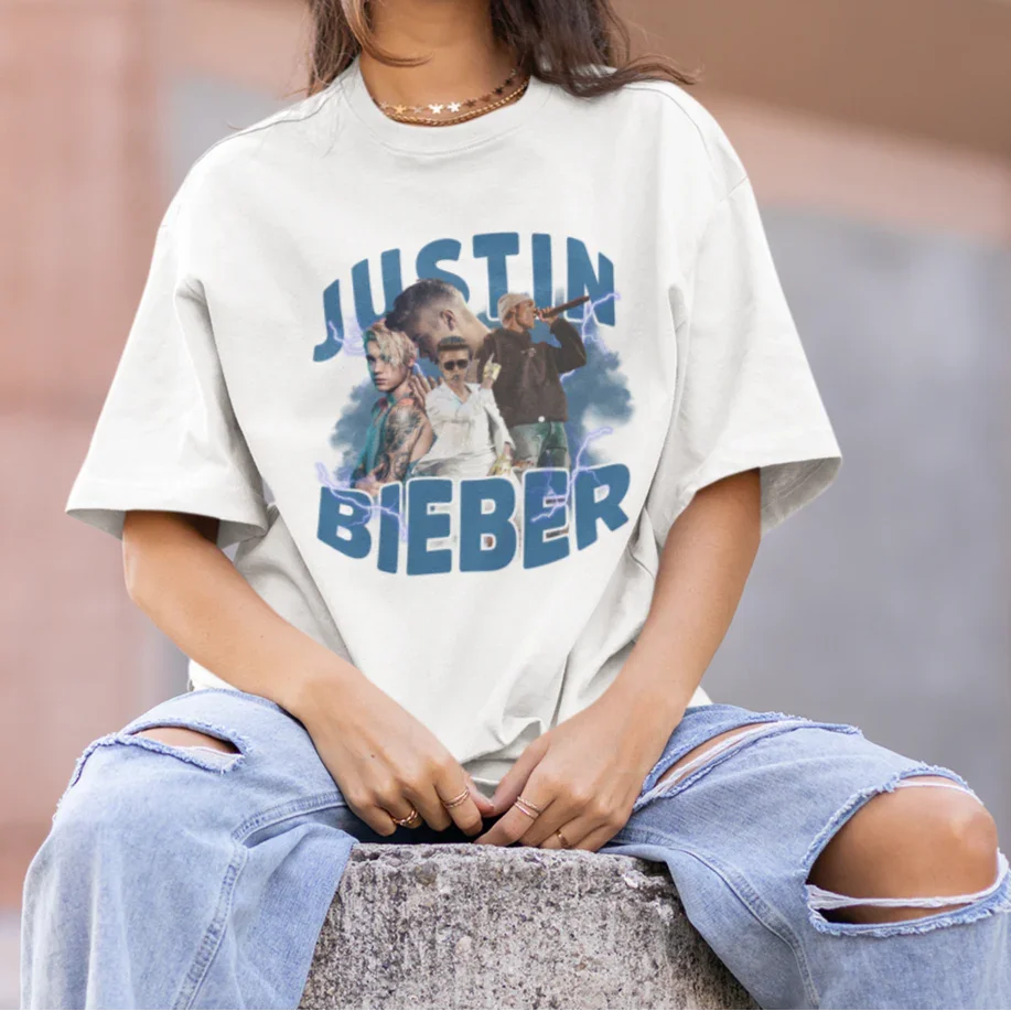 Camiseta Básica Justin Bieber Collab Design