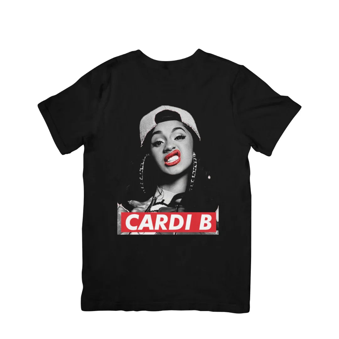 Camiseta Básica Cardi B P&b Preto