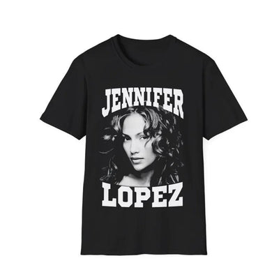 Camiseta Básica Jennifer Lopez P&B - Preto