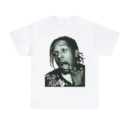 Camiseta Básica Asap Rocky Photo - BRANCO ( FRENTE ) 