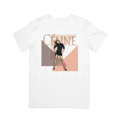 Camiseta Básica Céline Dion Photo Branco