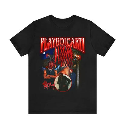 Camiseta Básica Playboi Carti Red - PRETO