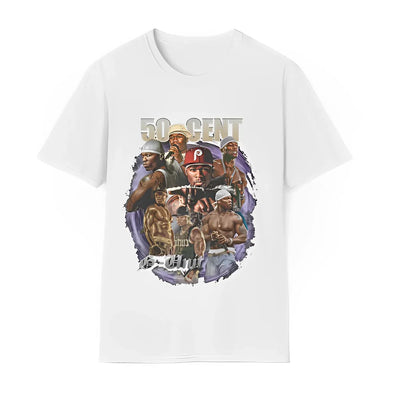 Camiseta Básica 50 Cent Retro-BRANCO