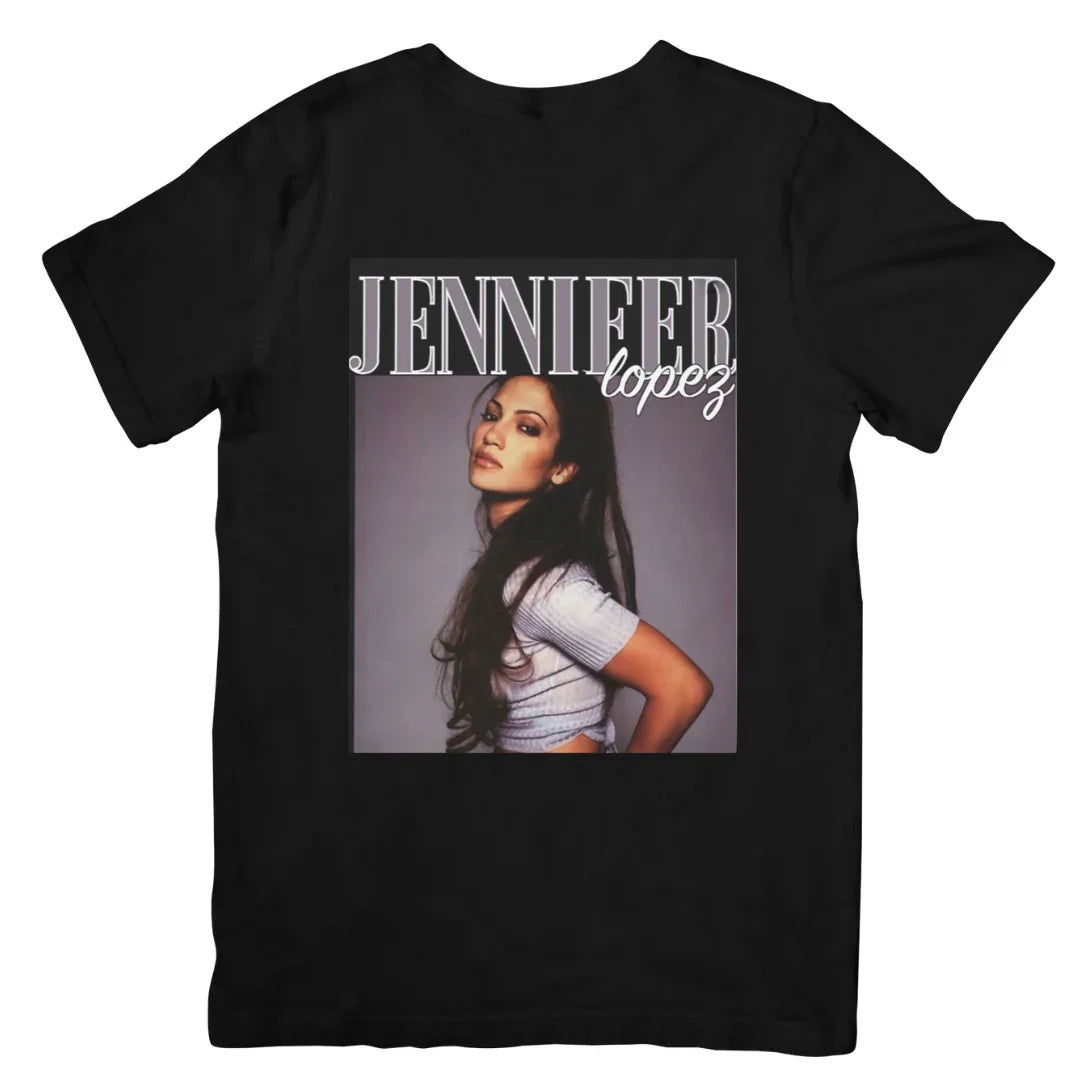 Camiseta Básica Jennifer Lopez Retro - Preto