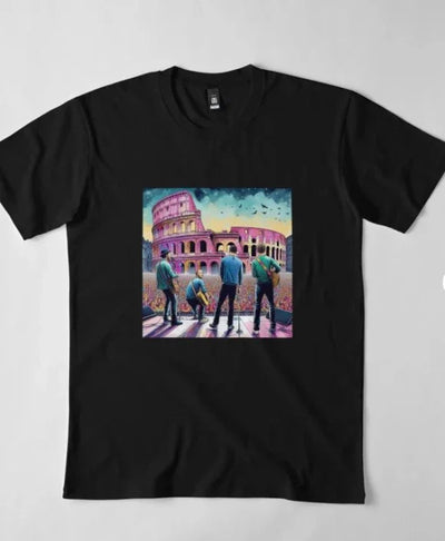 Camiseta Básica Coldplay In Rome-PRETO