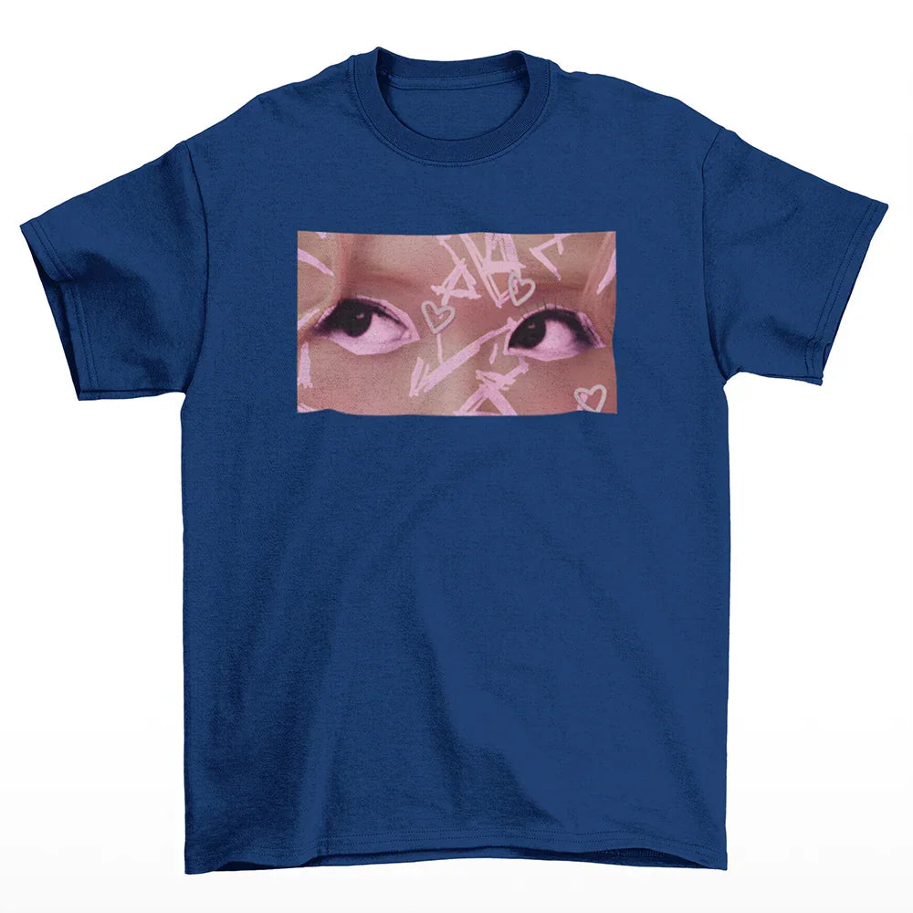 Camiseta Básica Rosé Eyes Blackpink-AZUL MARINHO