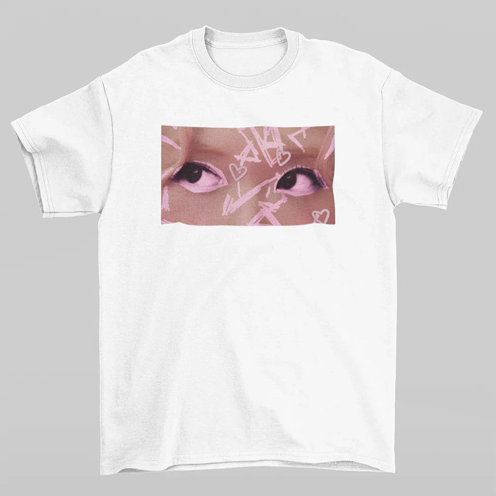 Camiseta Básica Rosé Eyes Blackpink-BRANCO