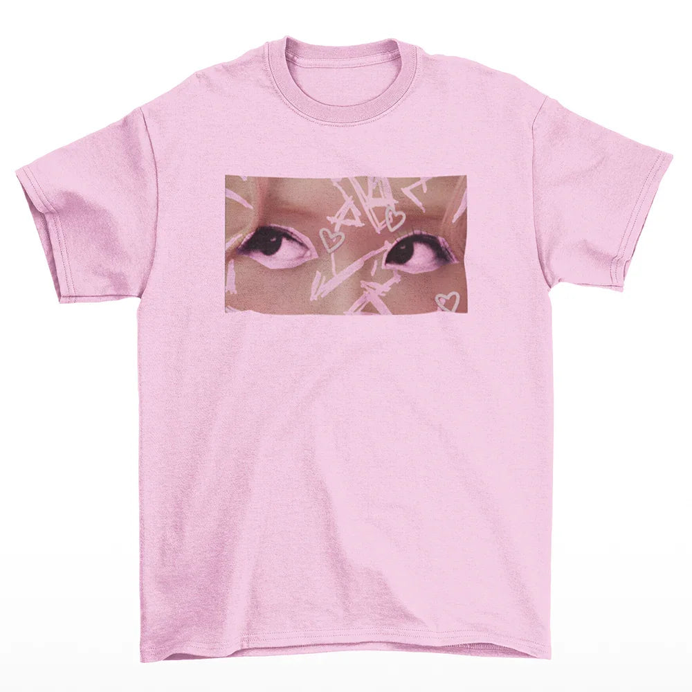 Camiseta Básica Rosé Eyes Blackpink-ROSA BEBE