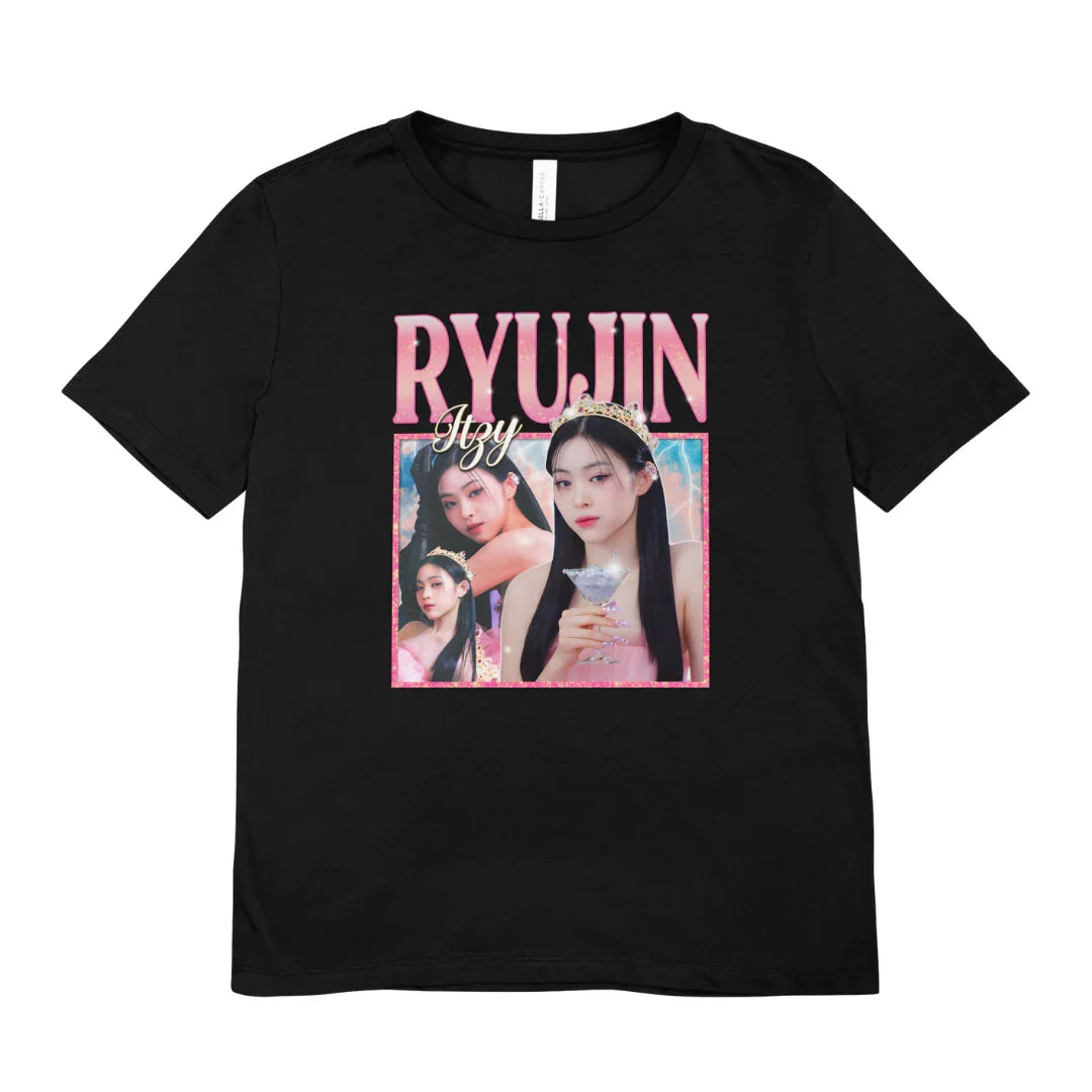 Camiseta Básica Itzy Ryujin - preto