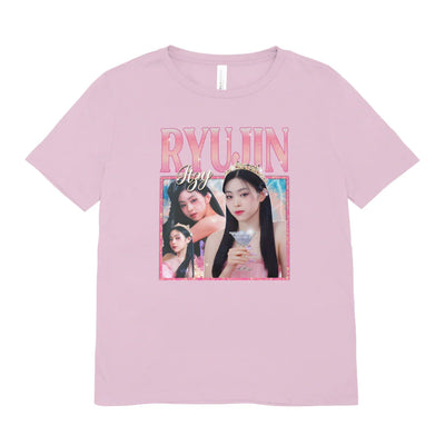 Camiseta Básica Itzy Ryujin - rosa bebê