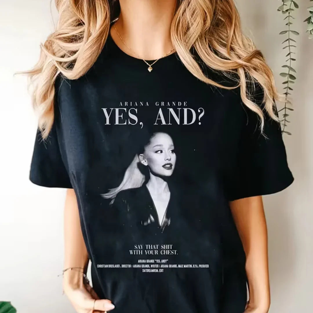 Camiseta Básica Ariana Grande Say That Sh!t - Preto