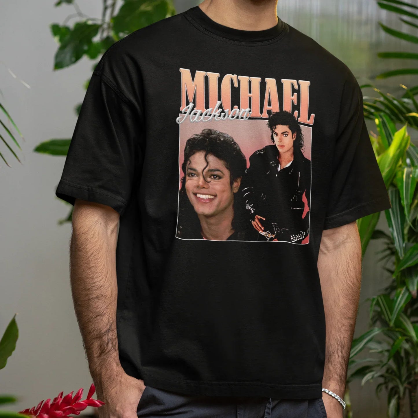 Camiseta Básica Michael Jackson Retro Vintage