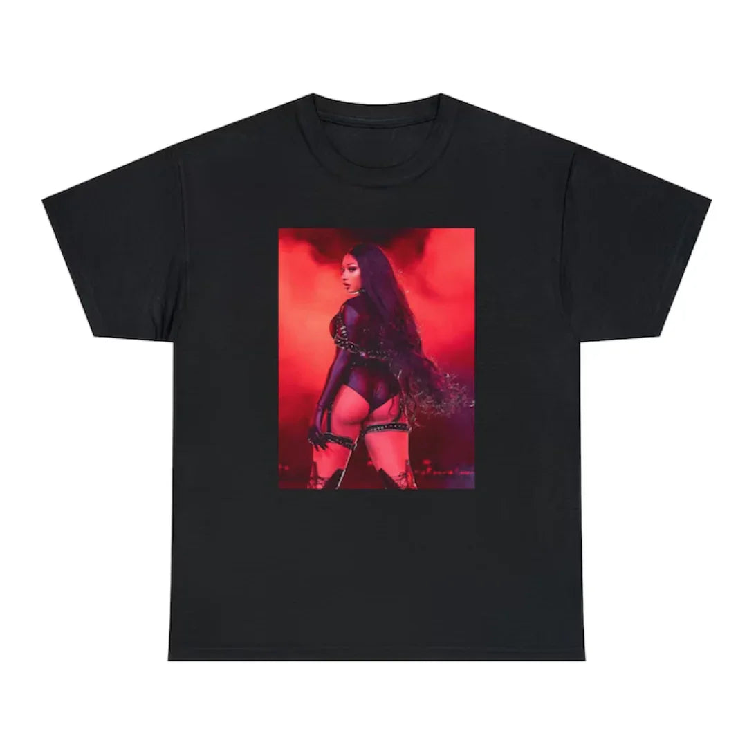 Camiseta Básica Megan Thee Stallion Sexy-PRETO