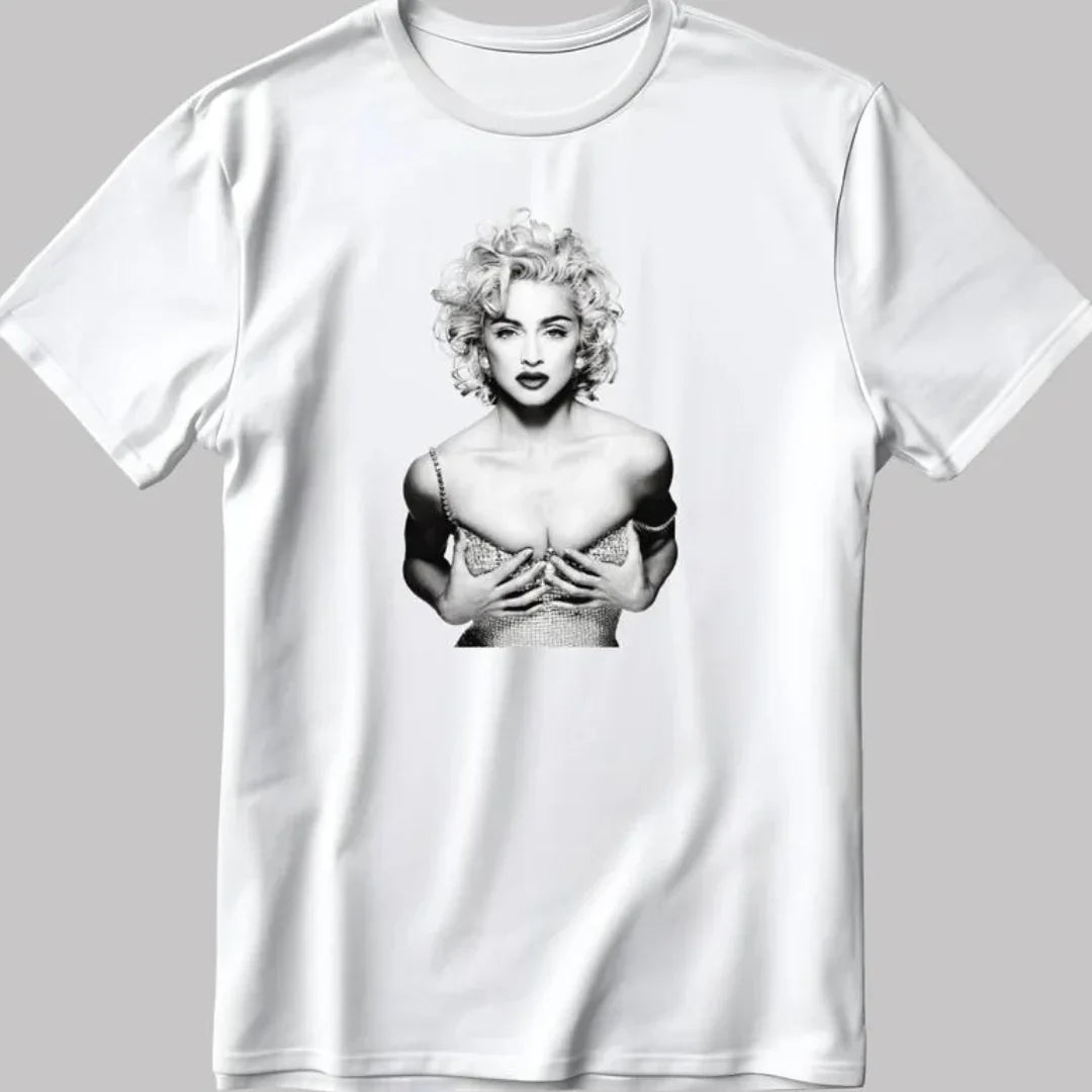 Camiseta Básica Madonna Short Sleeve Branco