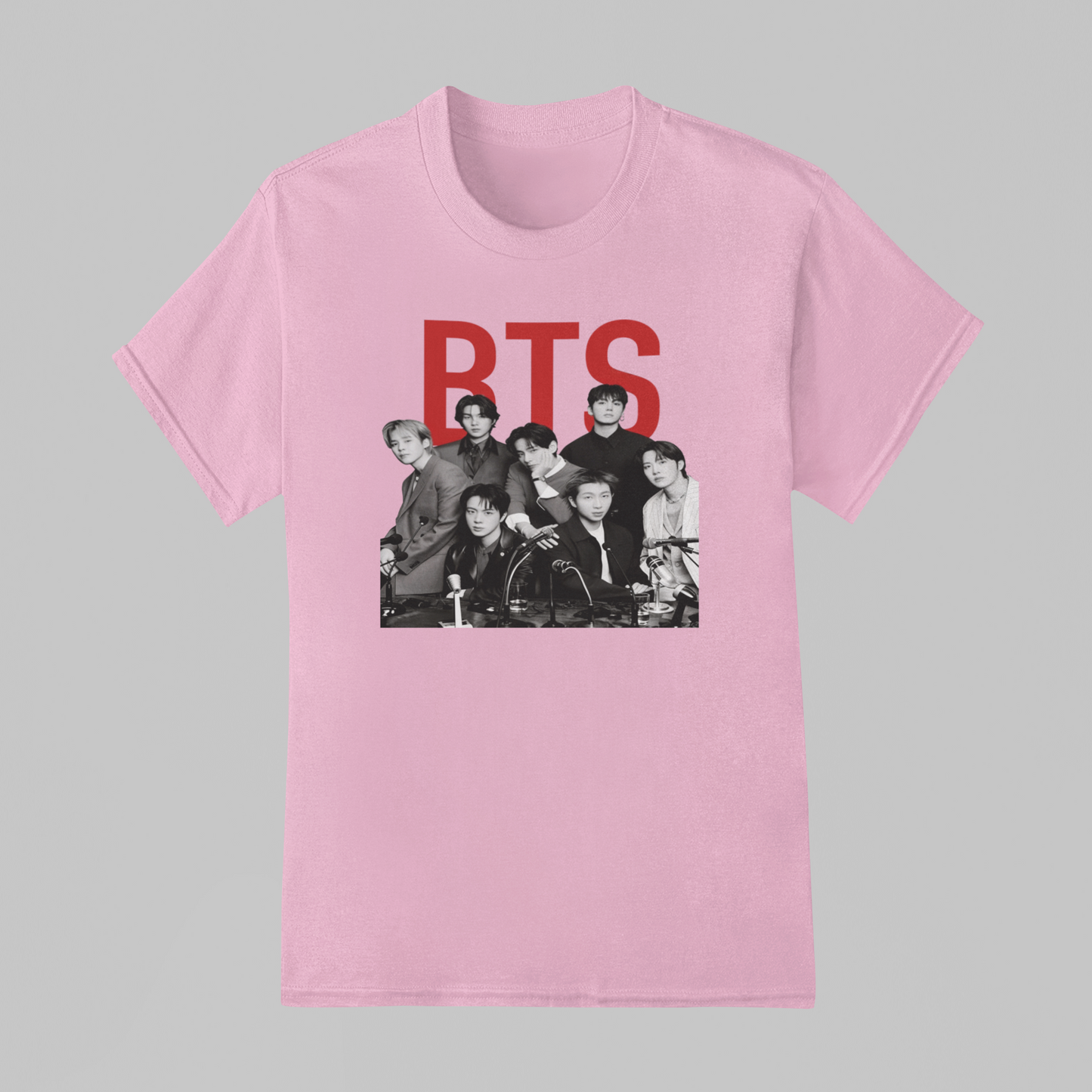 Camiseta Básica BTS P&B Group Boys