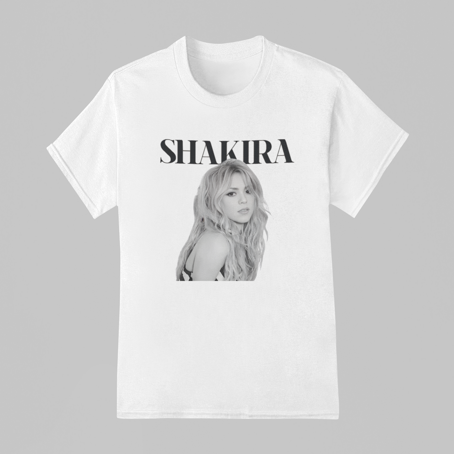 Camiseta Básica Shakira P&B Vintage