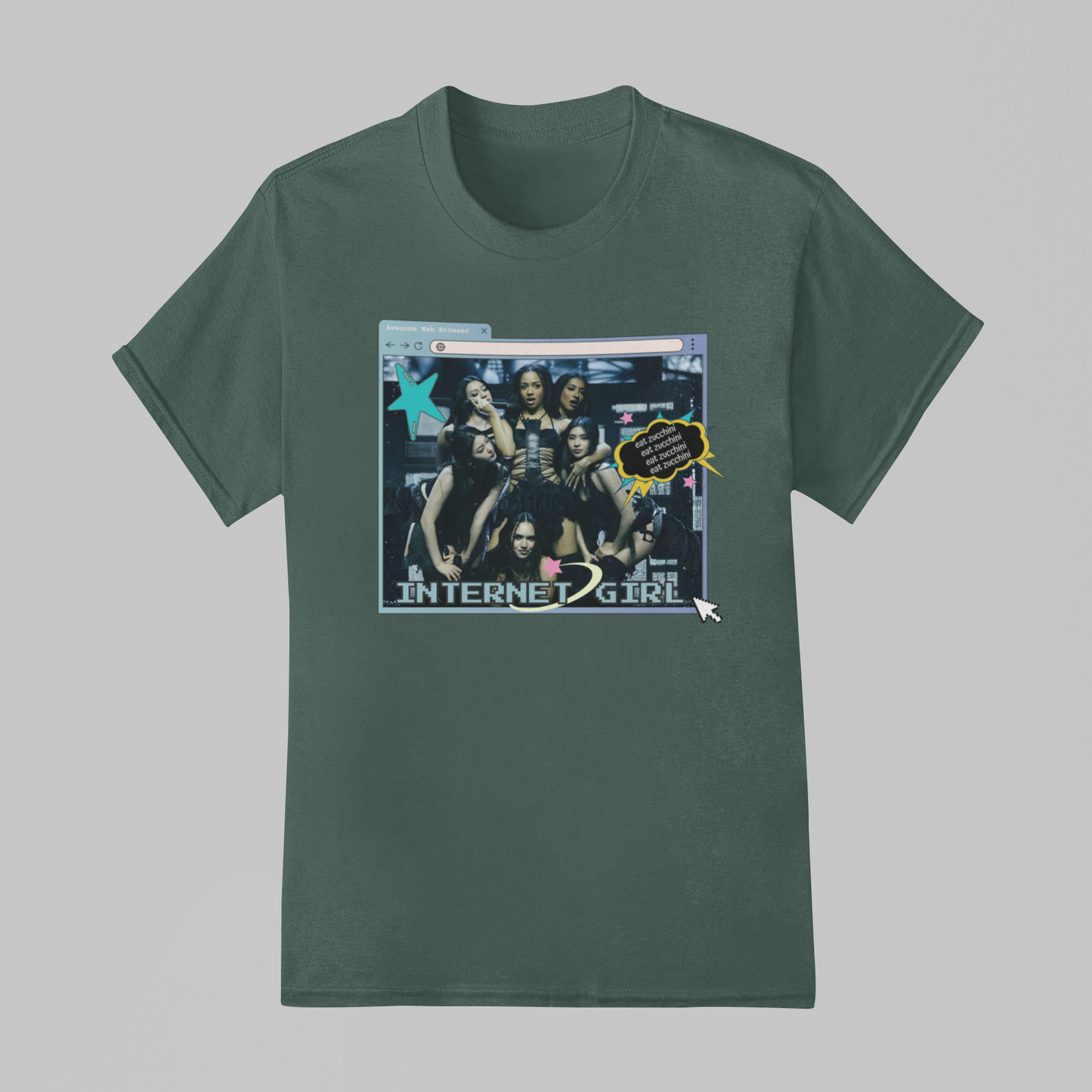 Camiseta Básica Katseye Internet Girl