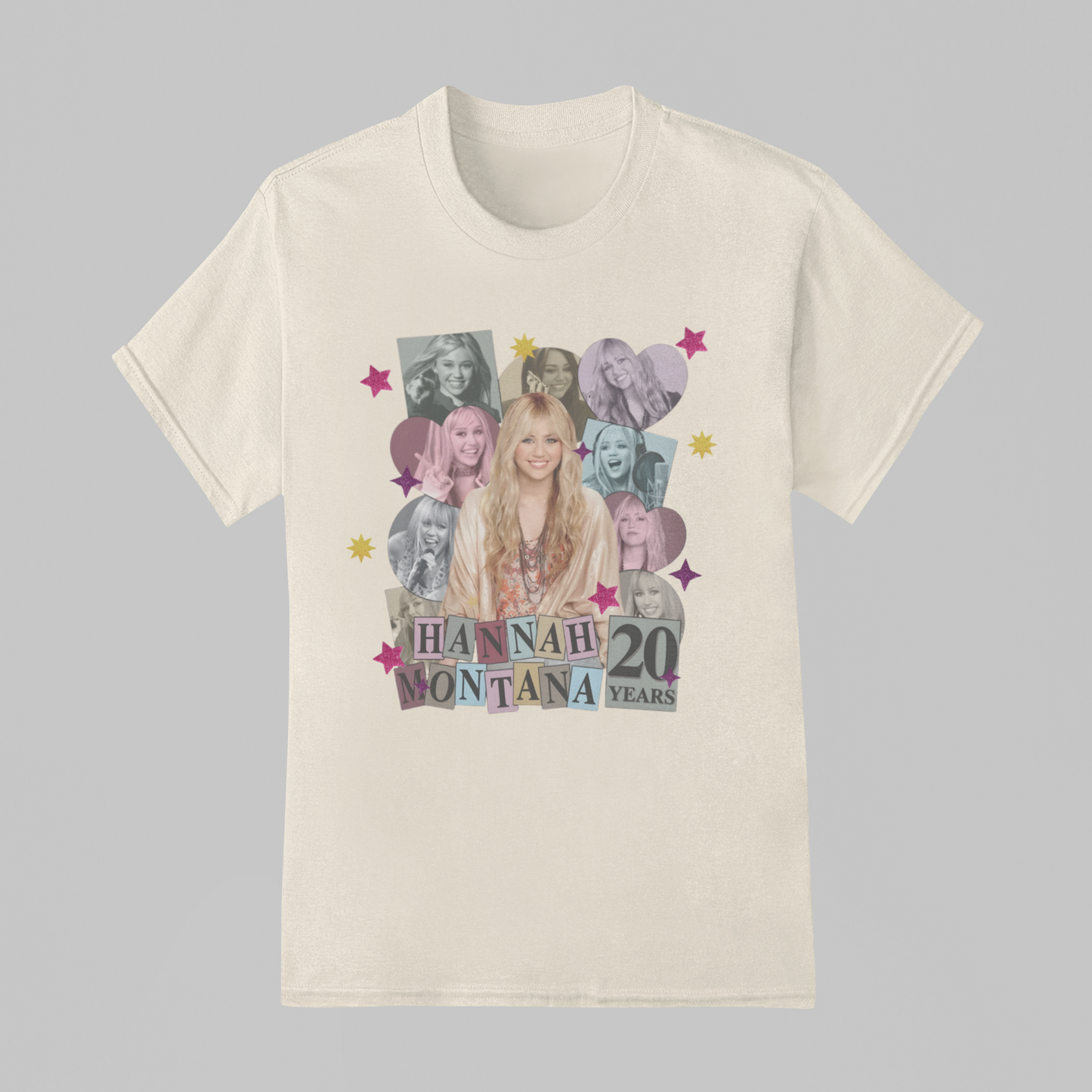 Camiseta Básica Hannah Montana Collage Cool