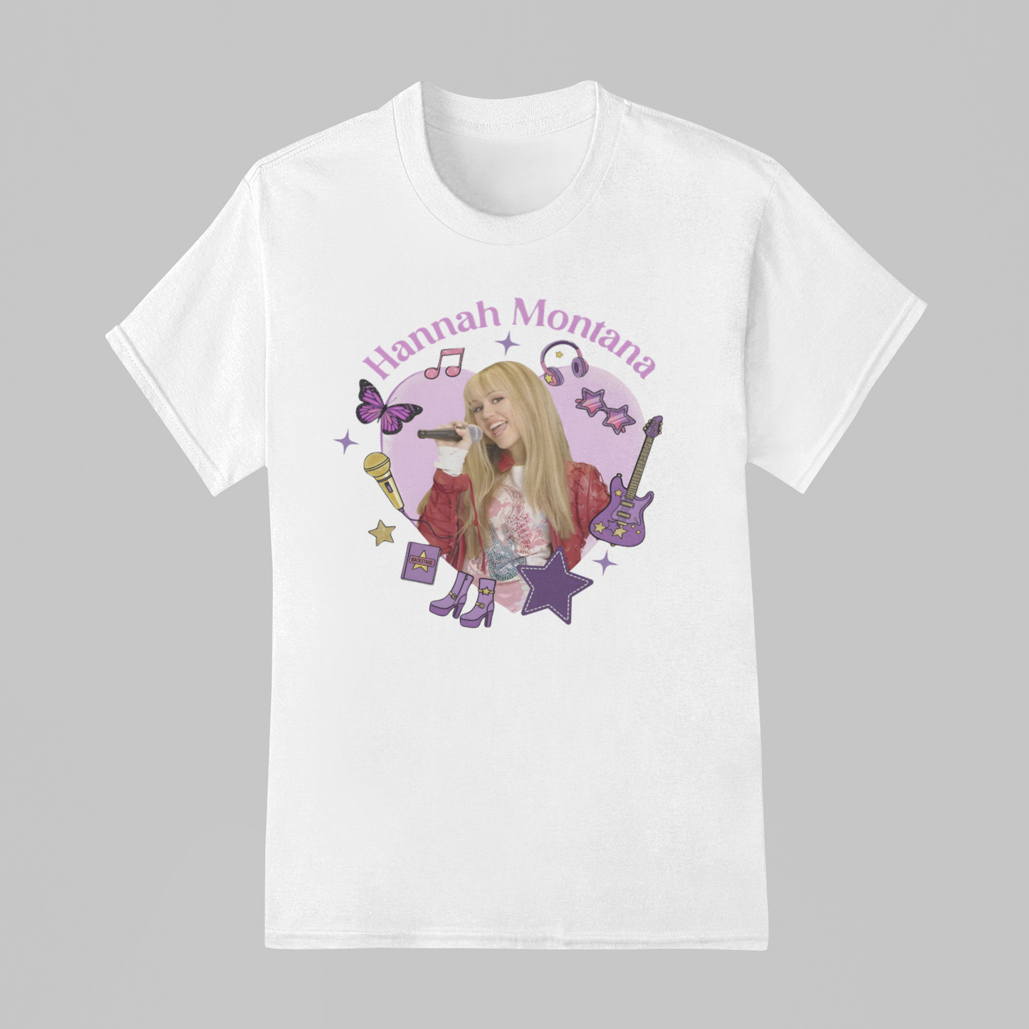 Camiseta Básica Hannah Montana Icons