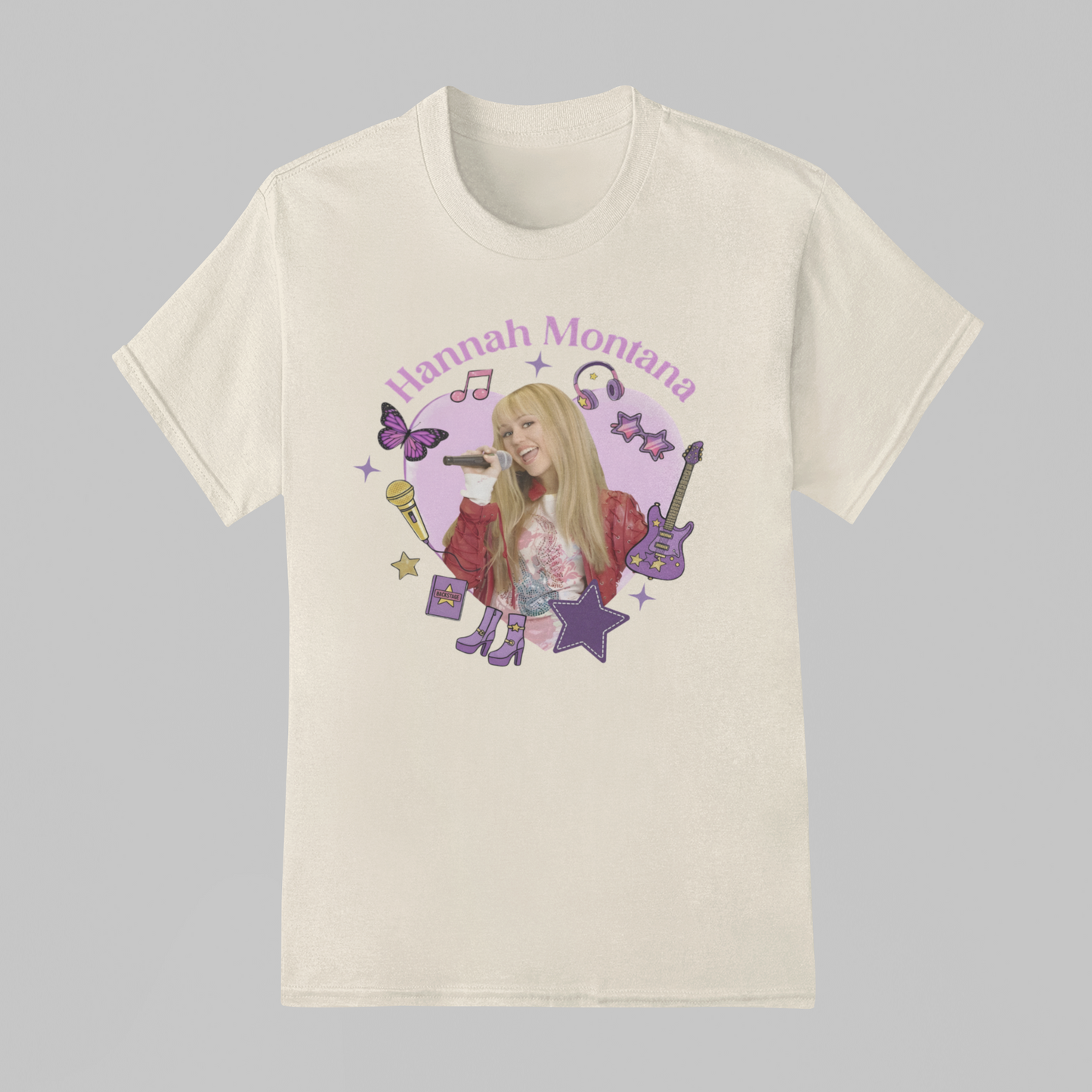 Camiseta Básica Hannah Montana Icons