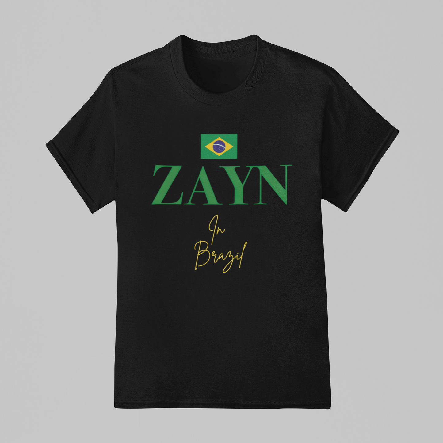 Camiseta Básica Zayn Malik In Brazil Logo