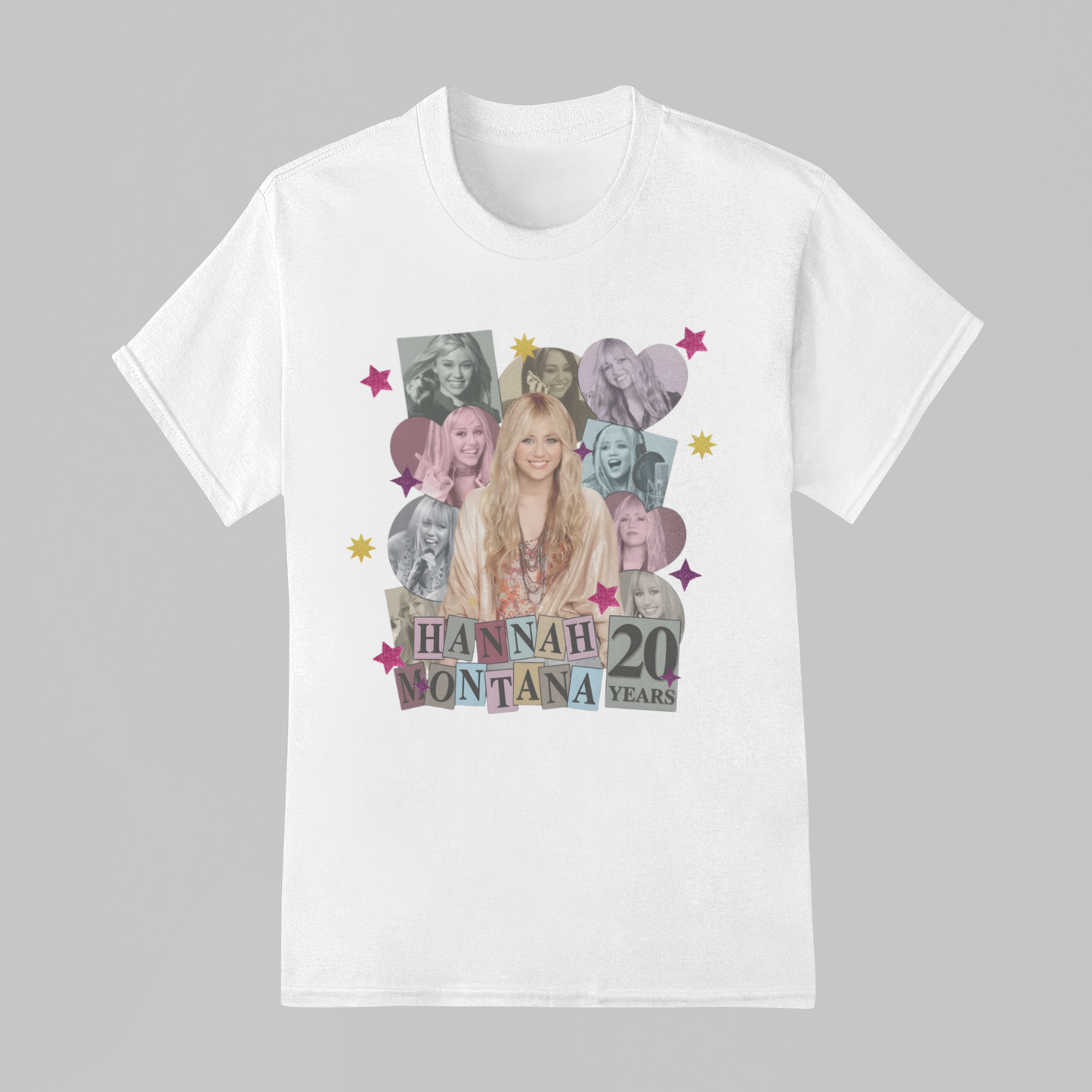 Camiseta Básica Hannah Montana Collage Cool