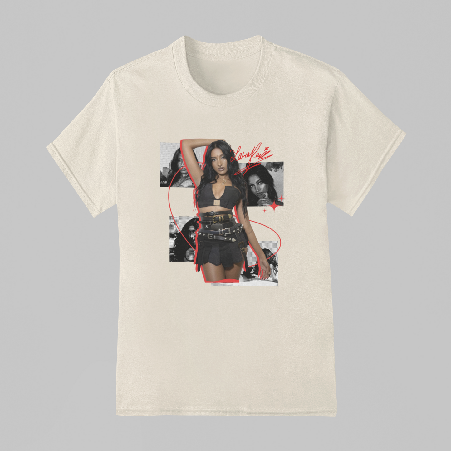 Camiseta Básica Katseye Lara Raj Autografo