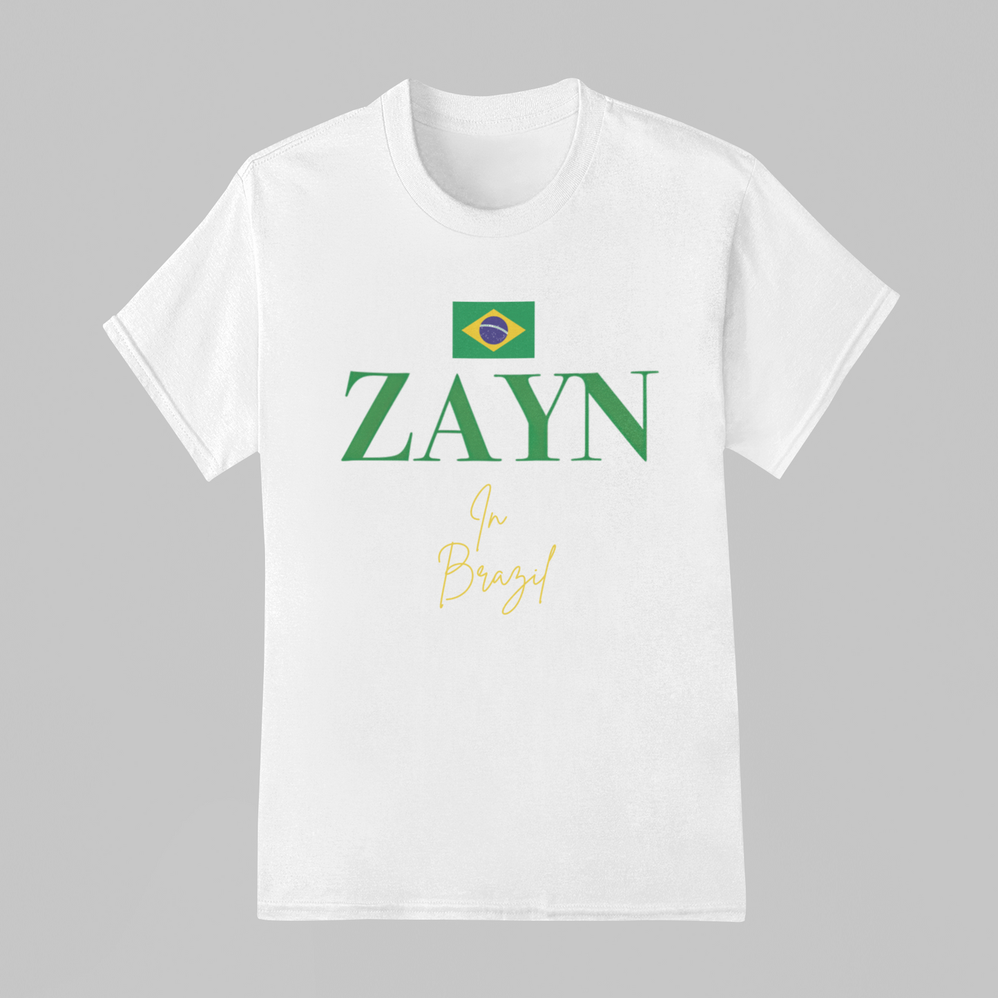 Camiseta Básica Zayn Malik In Brazil Logo
