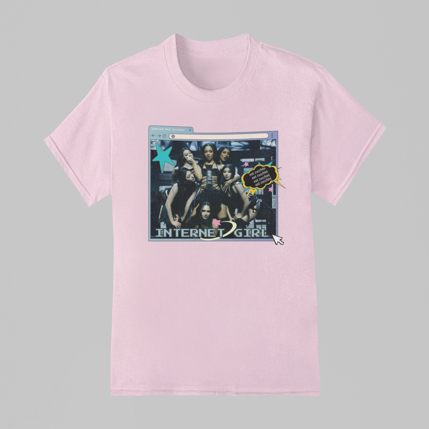 Camiseta Básica Katseye Internet Girl