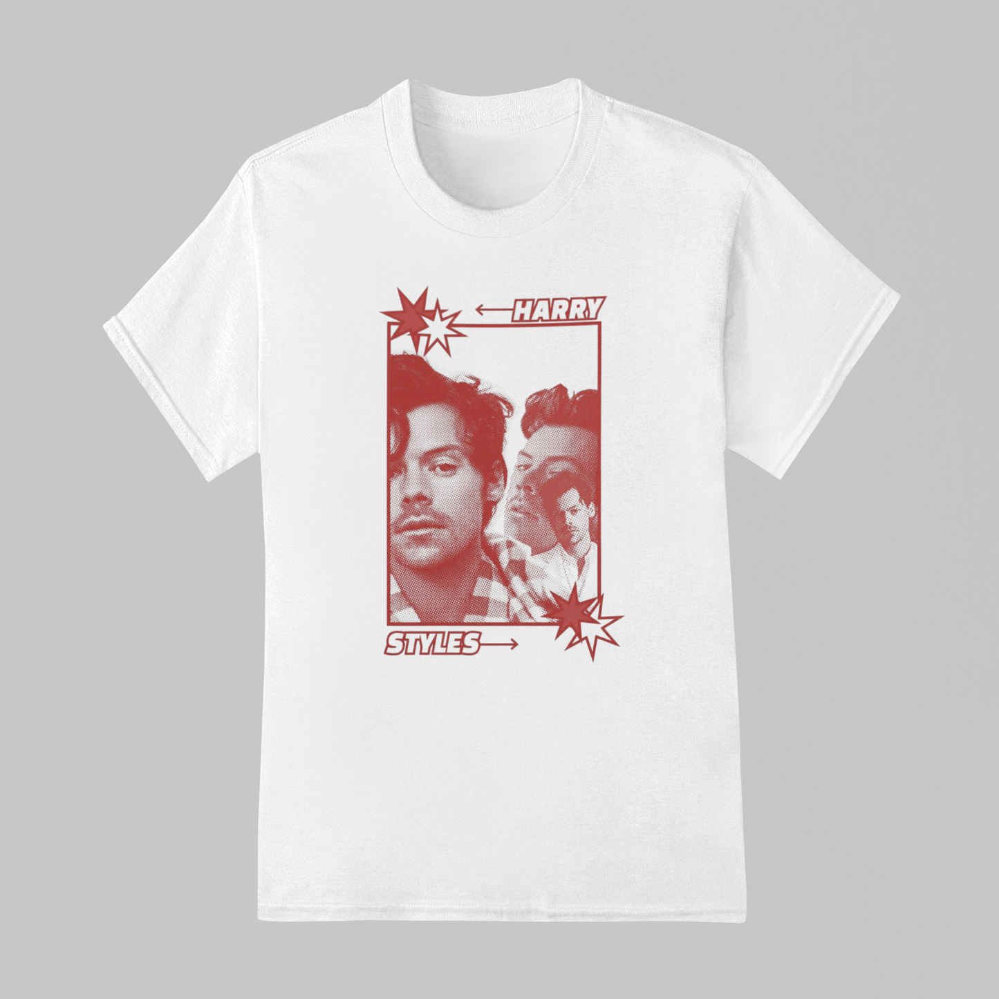 Camiseta Básica Harry Styles Red Graphic