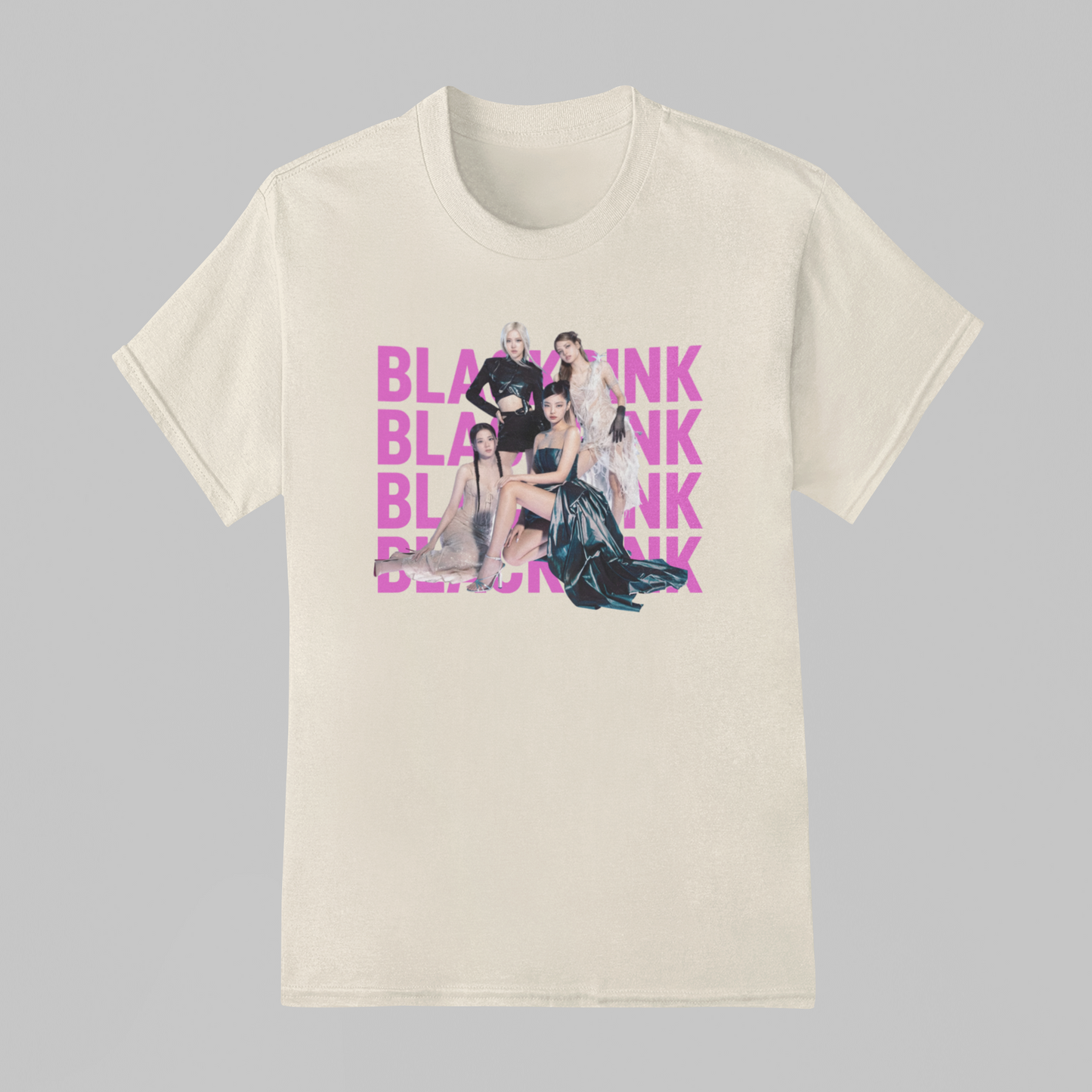 Camiseta Básica Blackpink Group Photo Collage
