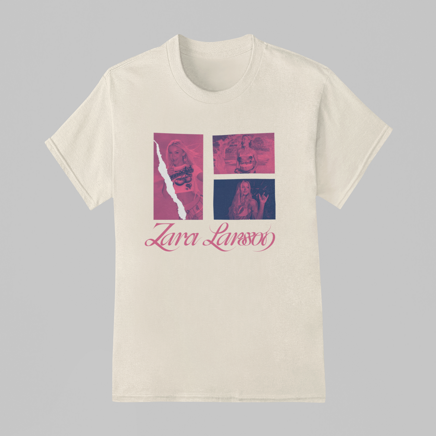 Camiseta Básica Zara Larsson Midnight Sun Pink Collab