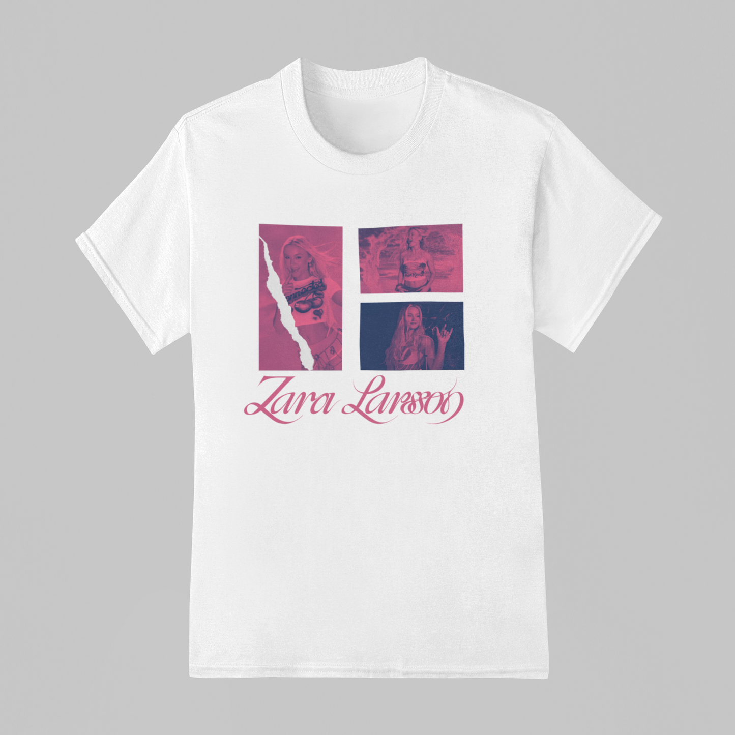 Camiseta Básica Zara Larsson Midnight Sun Pink Collab