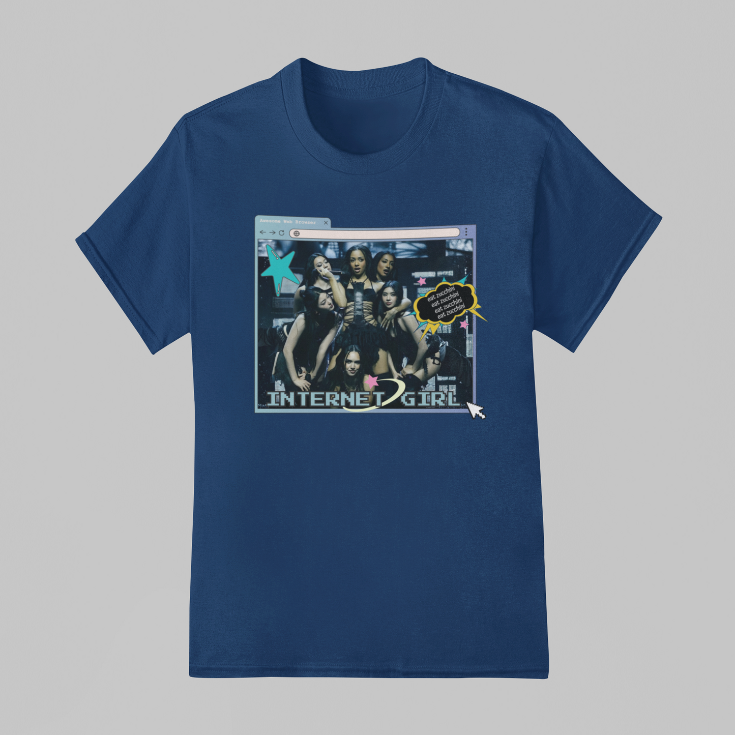 Camiseta Básica Katseye Internet Girl