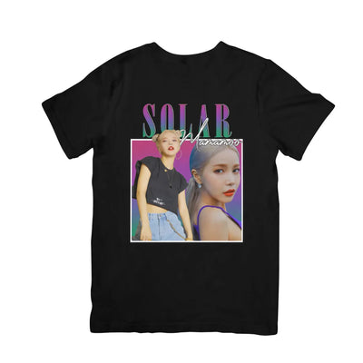 Camiseta Básica Mamamoo Solar Graphic - preto