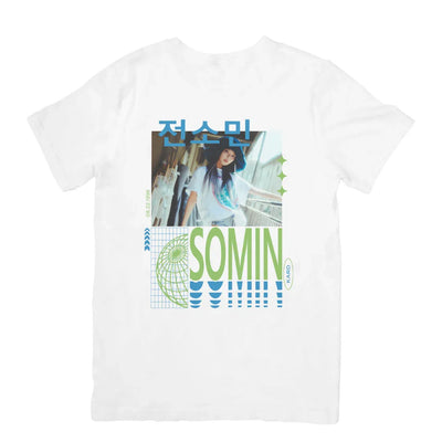 Camiseta Básica Kard Somin Graphic - branco