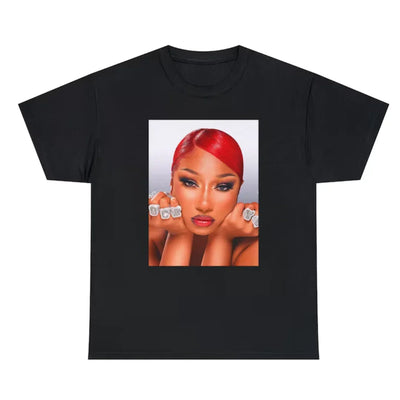 Camiseta Básica Megan Thee Stallion Style-PRETO