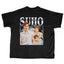 Camiseta Básica Exo Suho Retro Graphic - preto