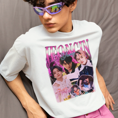 Camiseta Básica Stray Kids Jeongin Retro