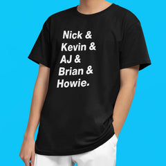 Camiseta Básica Backstreet Boys Names