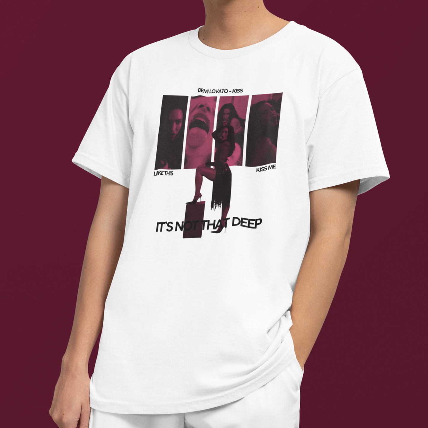 Camiseta Básica Demi Lovato It's Not That Deep Collab