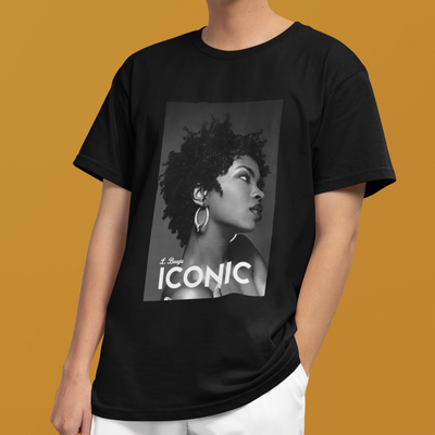 Camiseta Básica Lauryn Hill P&B