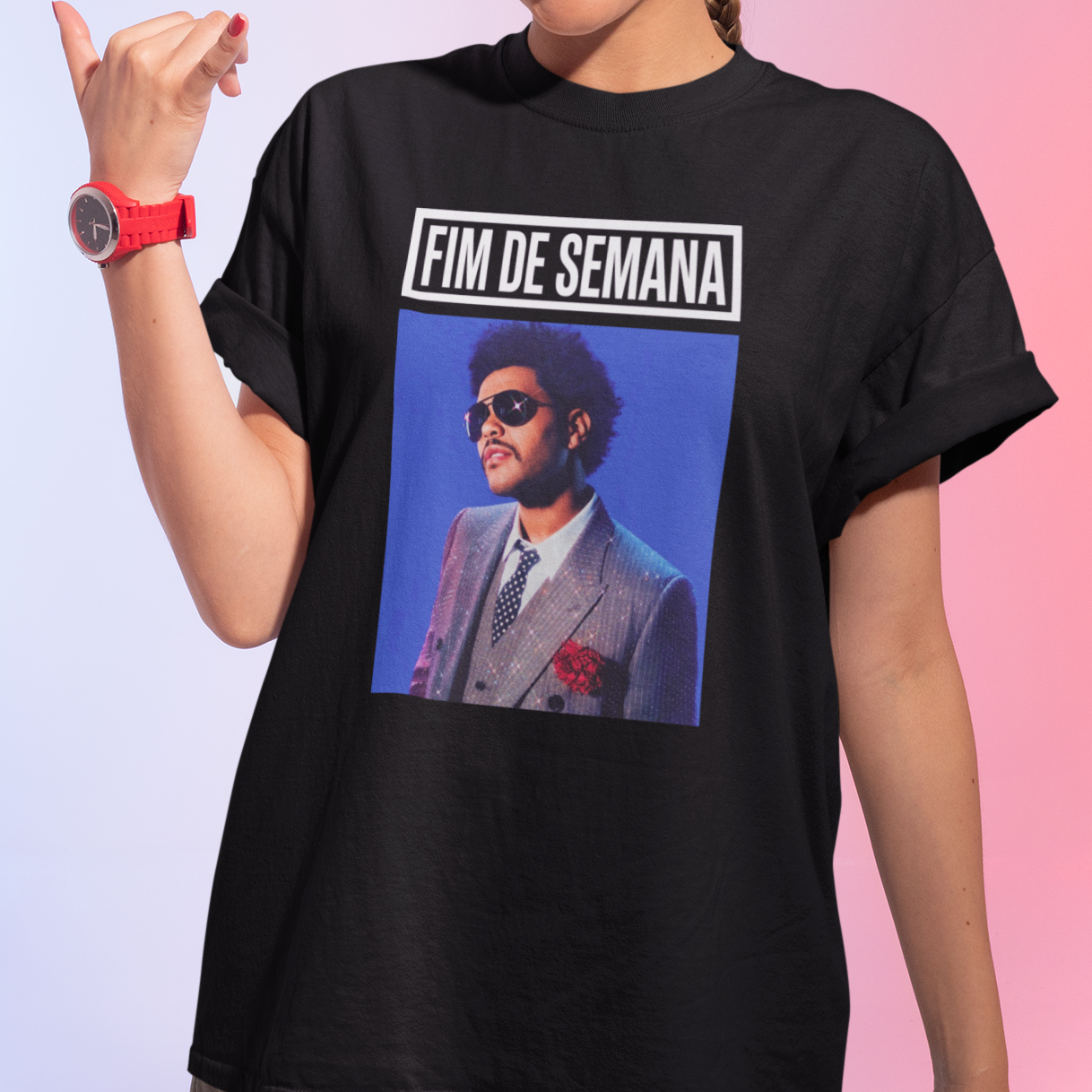 Camiseta Básica The Weeknd Meme