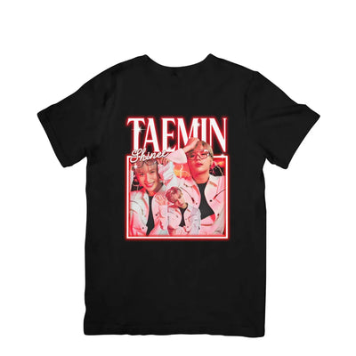 Camiseta Básica Shinee Taemin Graphic - preto