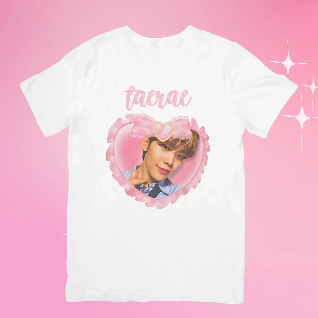 Camiseta Básica Zerobaseone Taerae-BRANCO