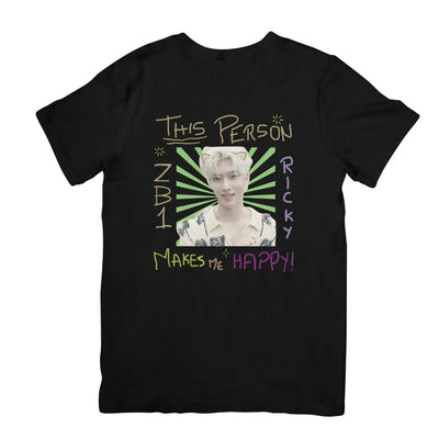 Camiseta Básica Zerobaseone This Person-PRETO