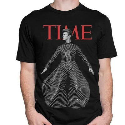 Camiseta Básica David Bowie Time Preto