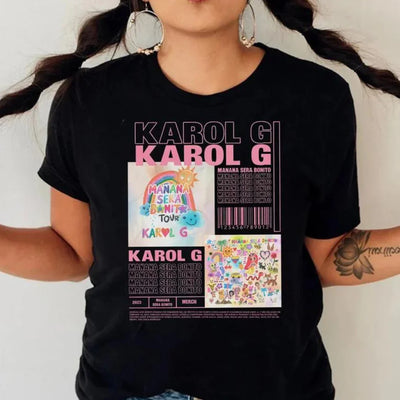 Camiseta Básica Karol G Tour Preto