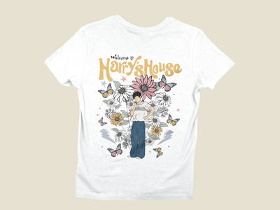 Camiseta Básica Harry Styles Welcome To Harry's House - Branco